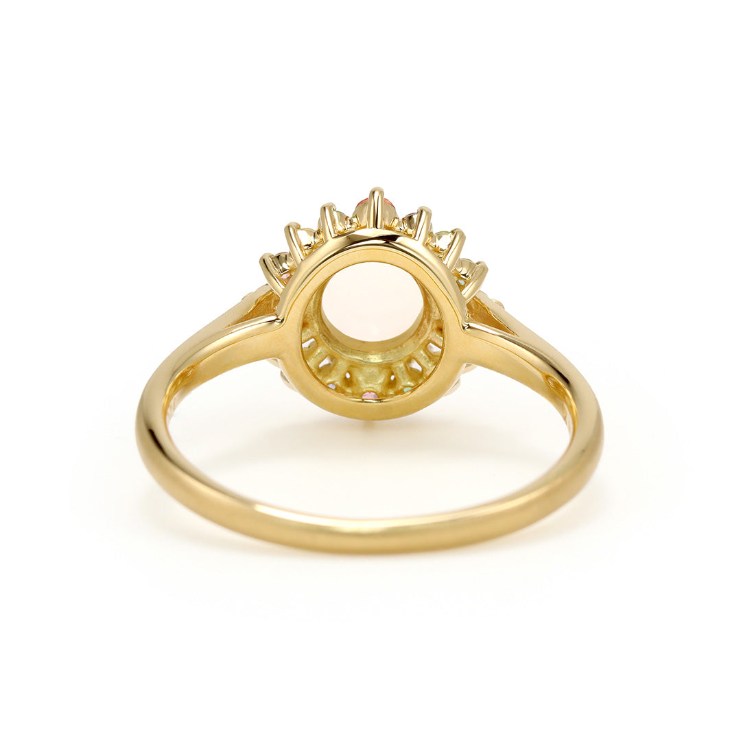 オパール(オーストラリア産)×マルチカラージュエル K10/K18/PTリング