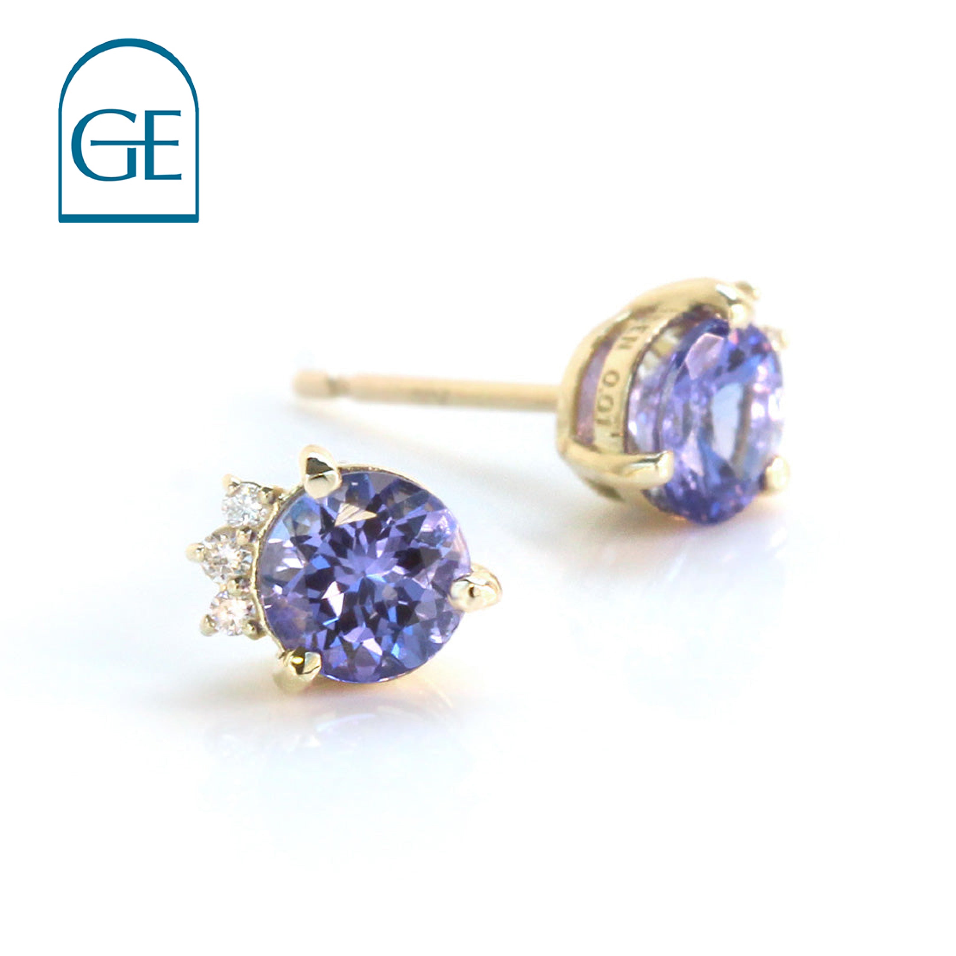 タンザナイト×ピアス