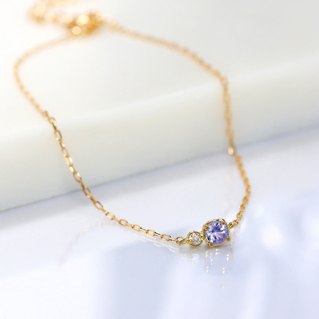 即日発送】タンザナイト×ダイヤモンド K18/K10ブレスレット・リゼッテ