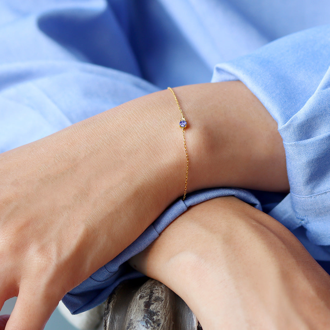 即日発送】タンザナイト×ダイヤモンド K18/K10ブレスレット・リゼッテ