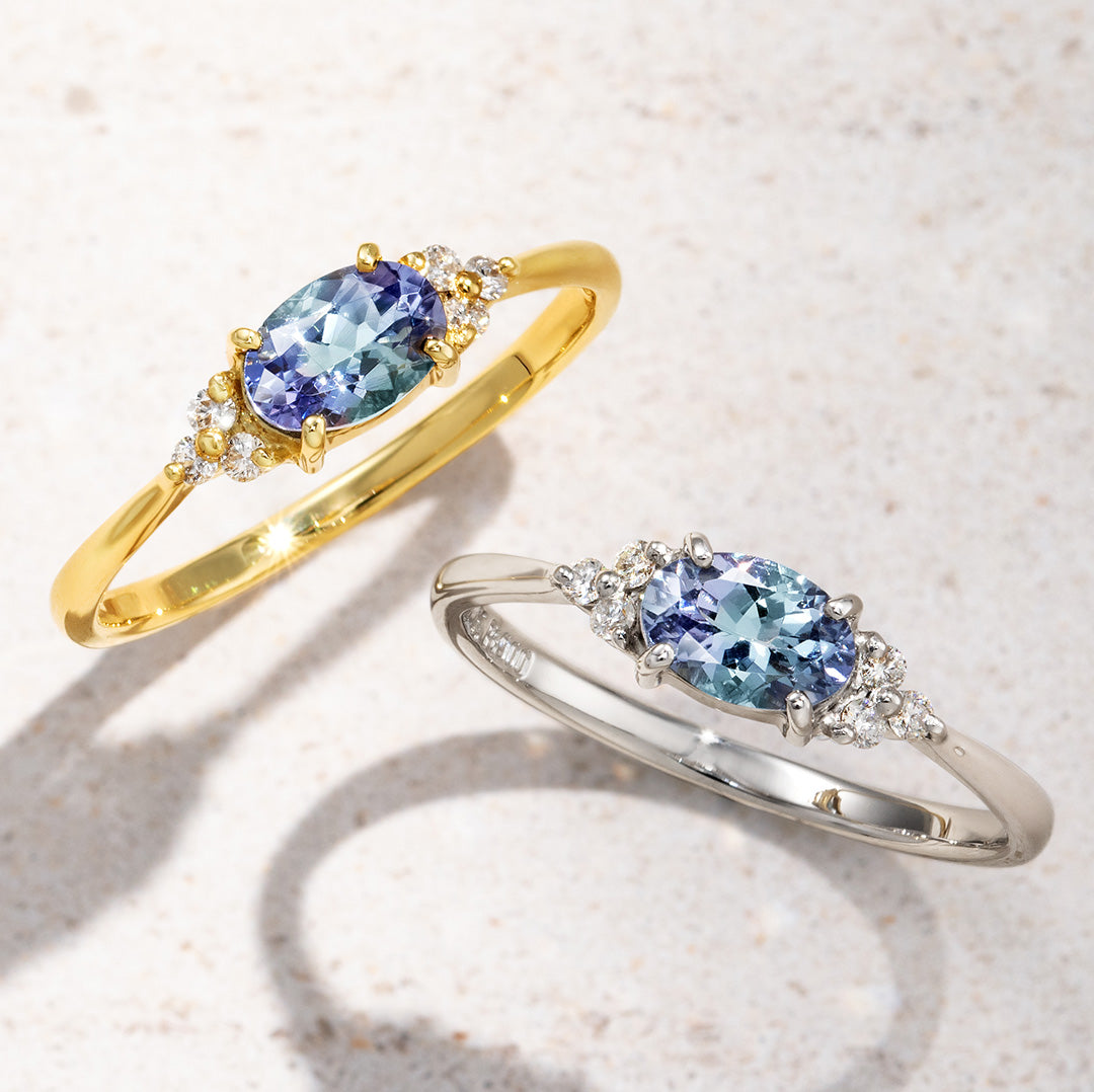 ビズー公式】タンザナイト×ダイヤモンドK18/PTリング・フラヴィ | 希少