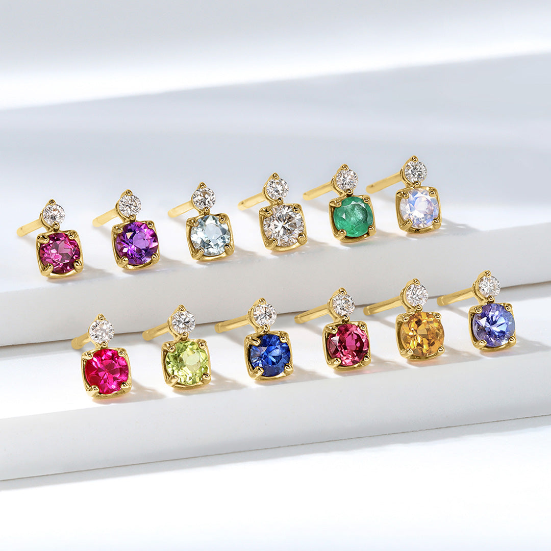 アメジスト K10/K18/PTピアス(片耳)・リゼッテ