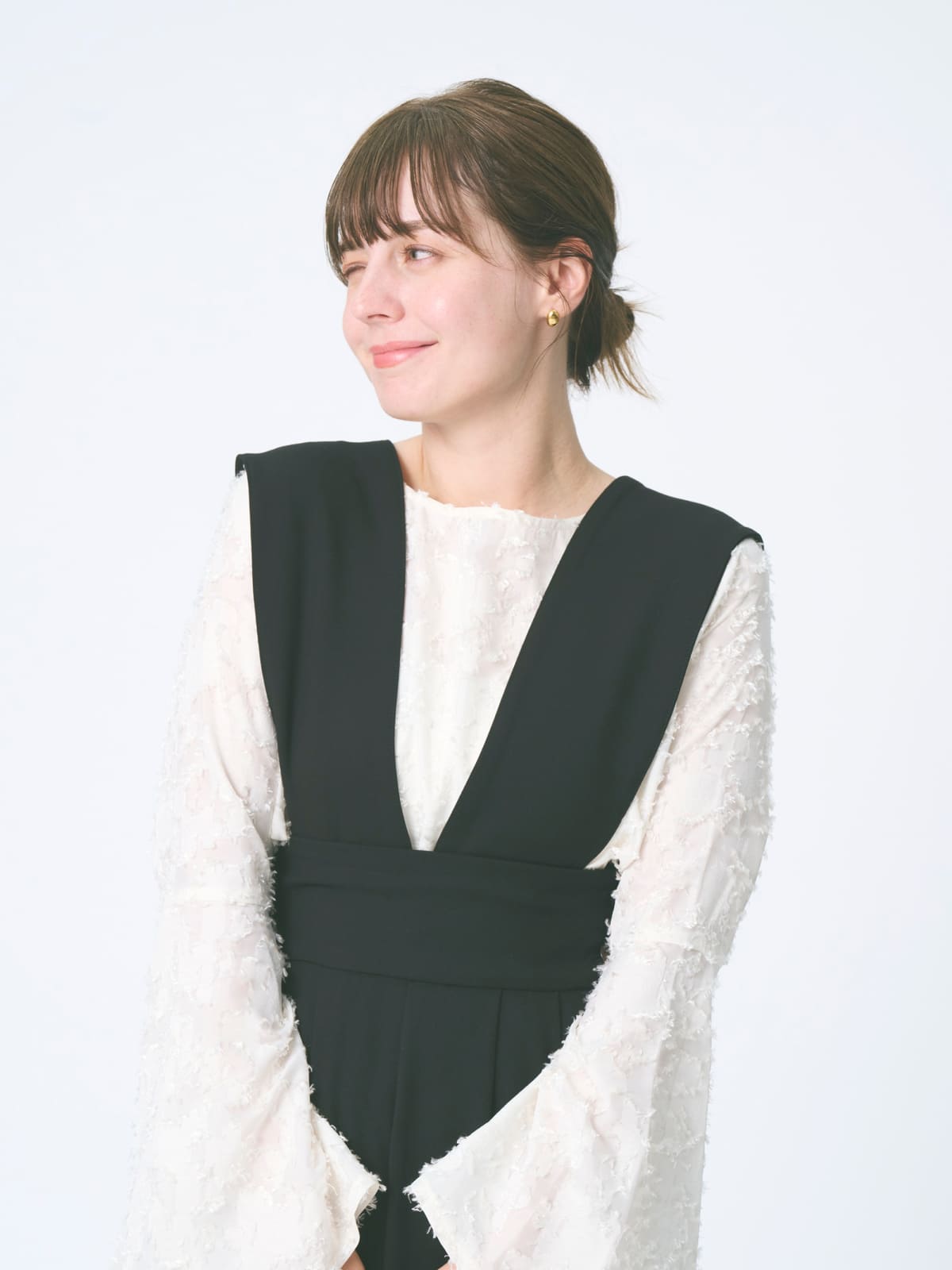 BONLEA ハイウエストサロペットパンツ