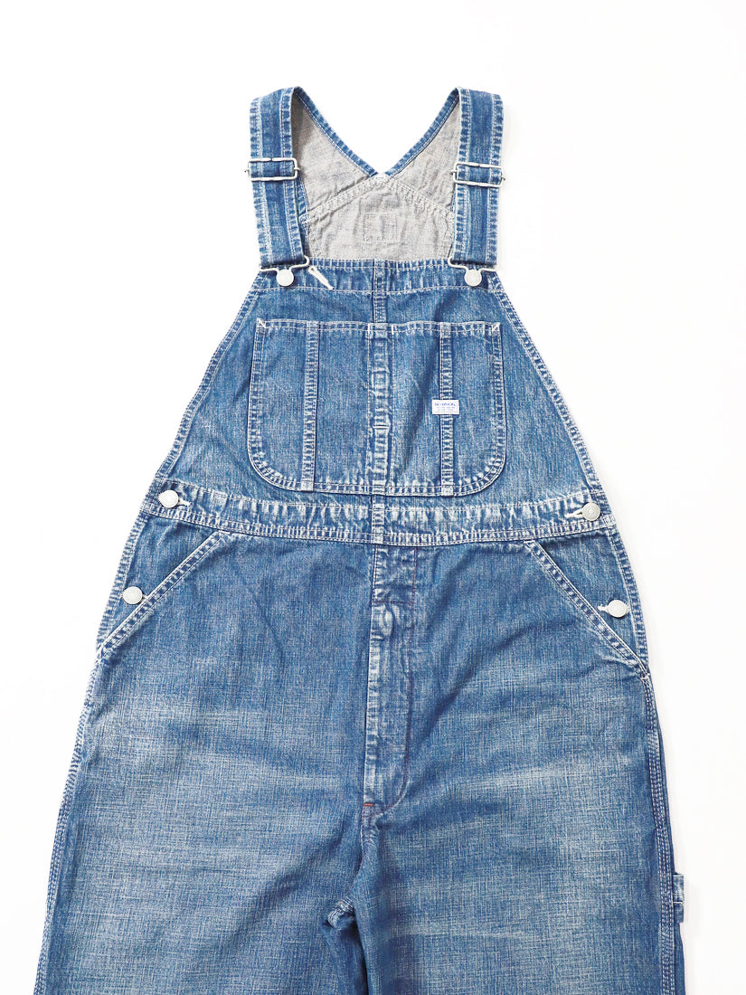 デニムオーバーオール サロペット ブリーチカラー ユニセックス