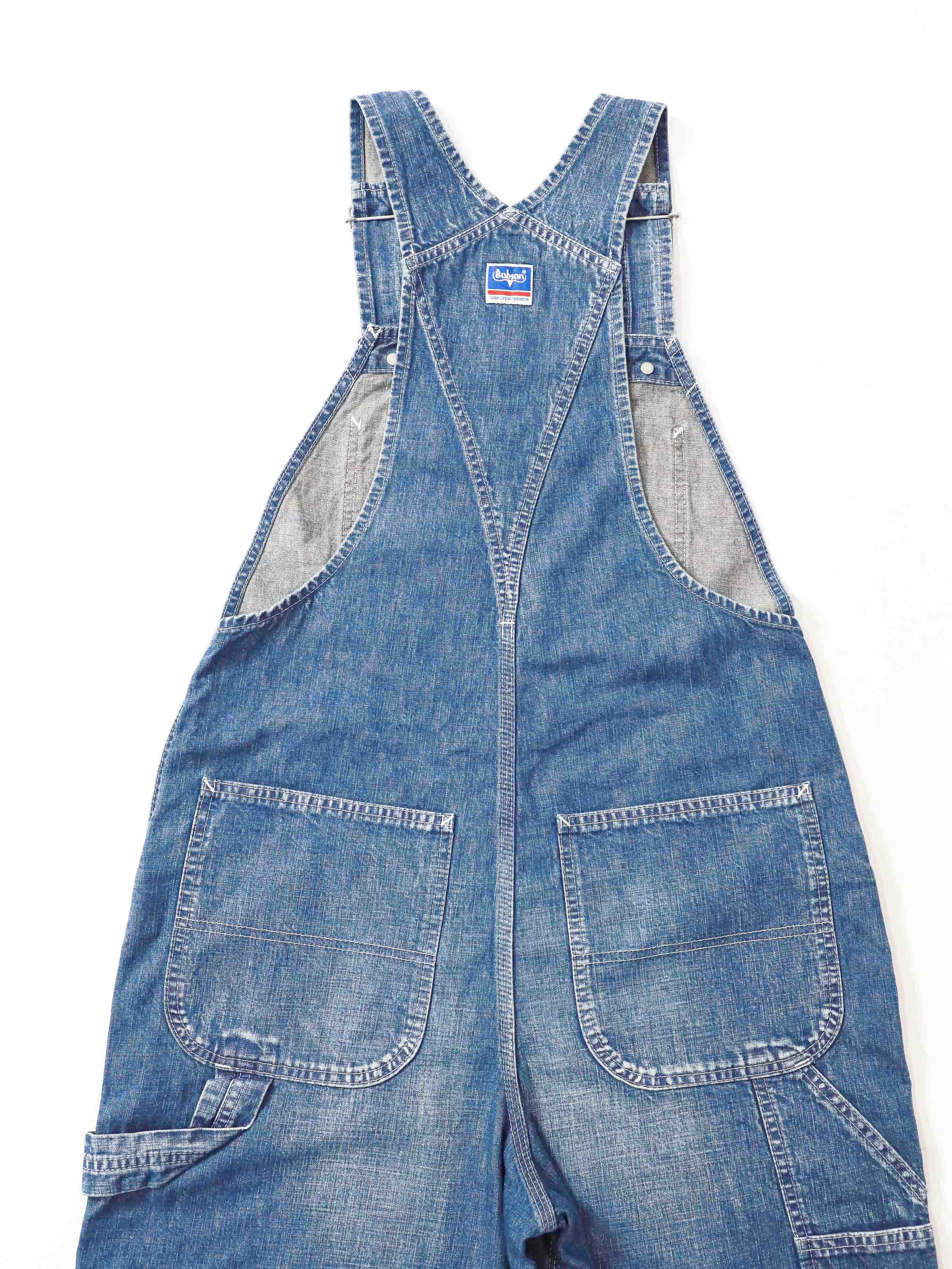 デニムオーバーオール サロペット ブリーチカラー ユニセックス
