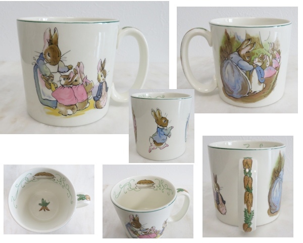 ウェッジウッドのピーターラビット柄食器、復刻版「グリーンライン