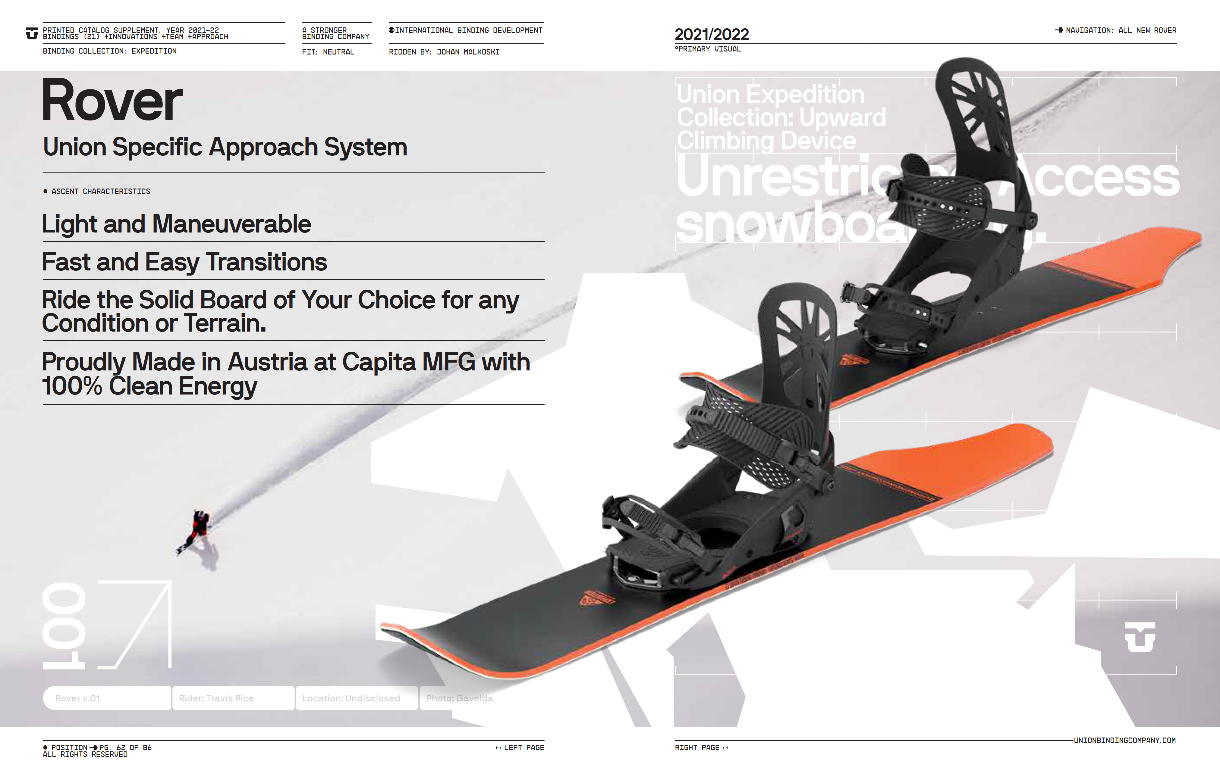 UNIONの新しい雪上登行具『Rover』 - 土と雪と: