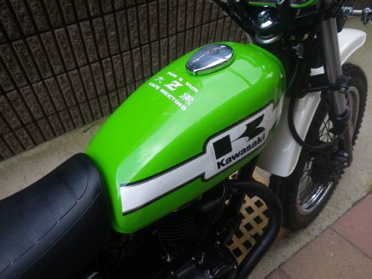 ああ Kawasaki バイクタンク グリーン 250tr ああ Kawasaki バイク