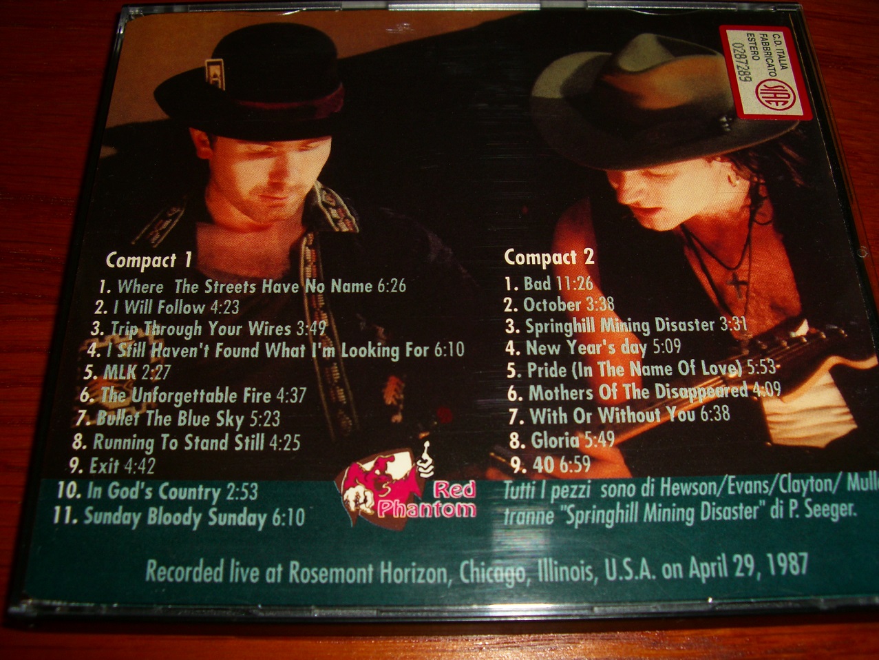 U2/Rock's Hottest Ticket/1987年4月29日シカゴ公演 | ブートレグに捧ぐ