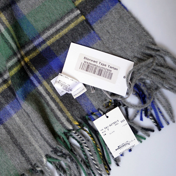 ANGLOBAL SHOP別注ジョンストンズ大判ストール｜中古ジョンストンズ