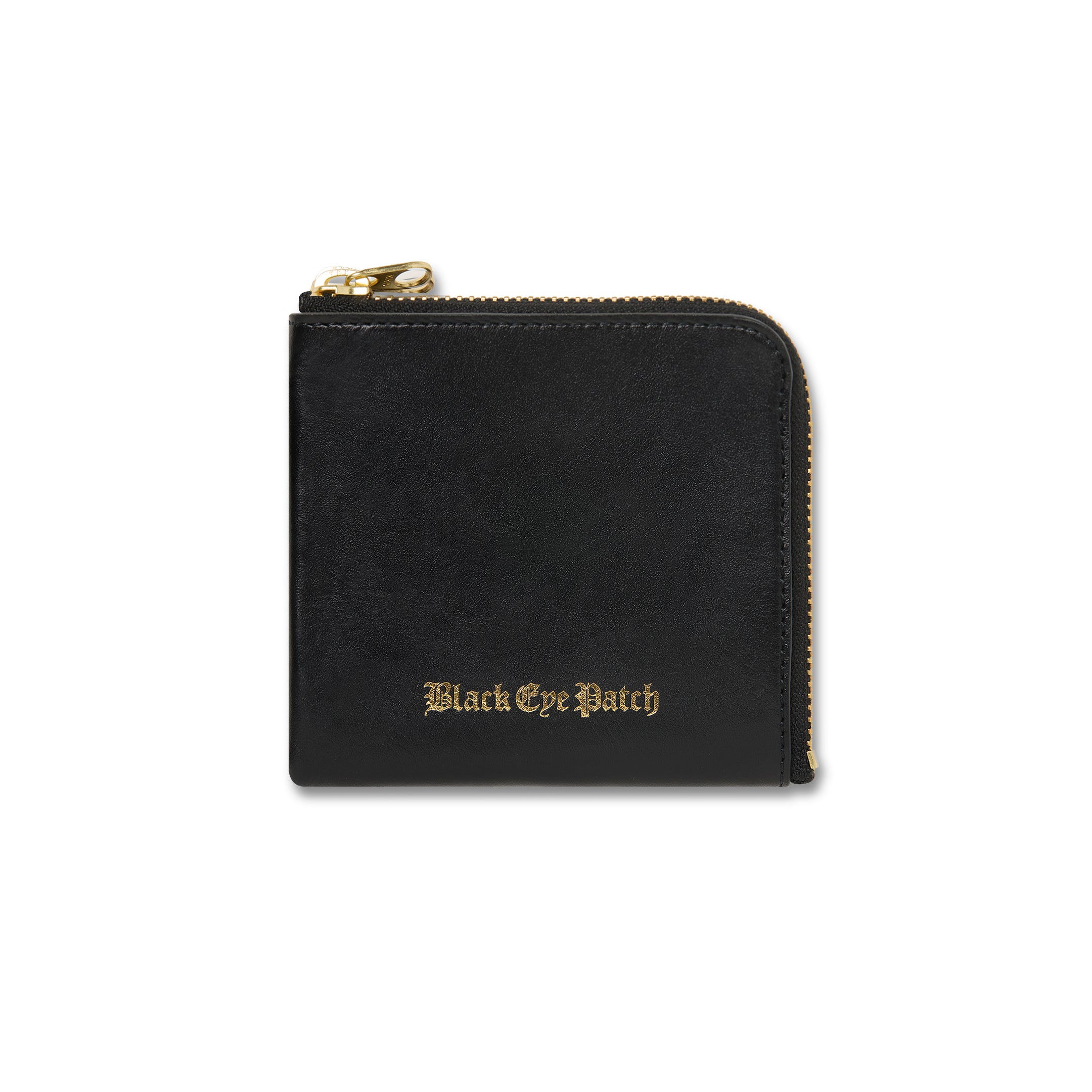 OE LOGO LEATHER ZIP WALLET BLACK – BlackEyePatch