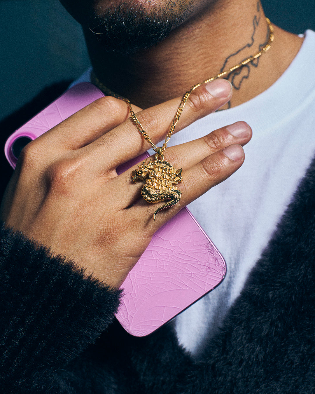 OG DRAGON PENDANT NECKLACE GOLD – BlackEyePatch