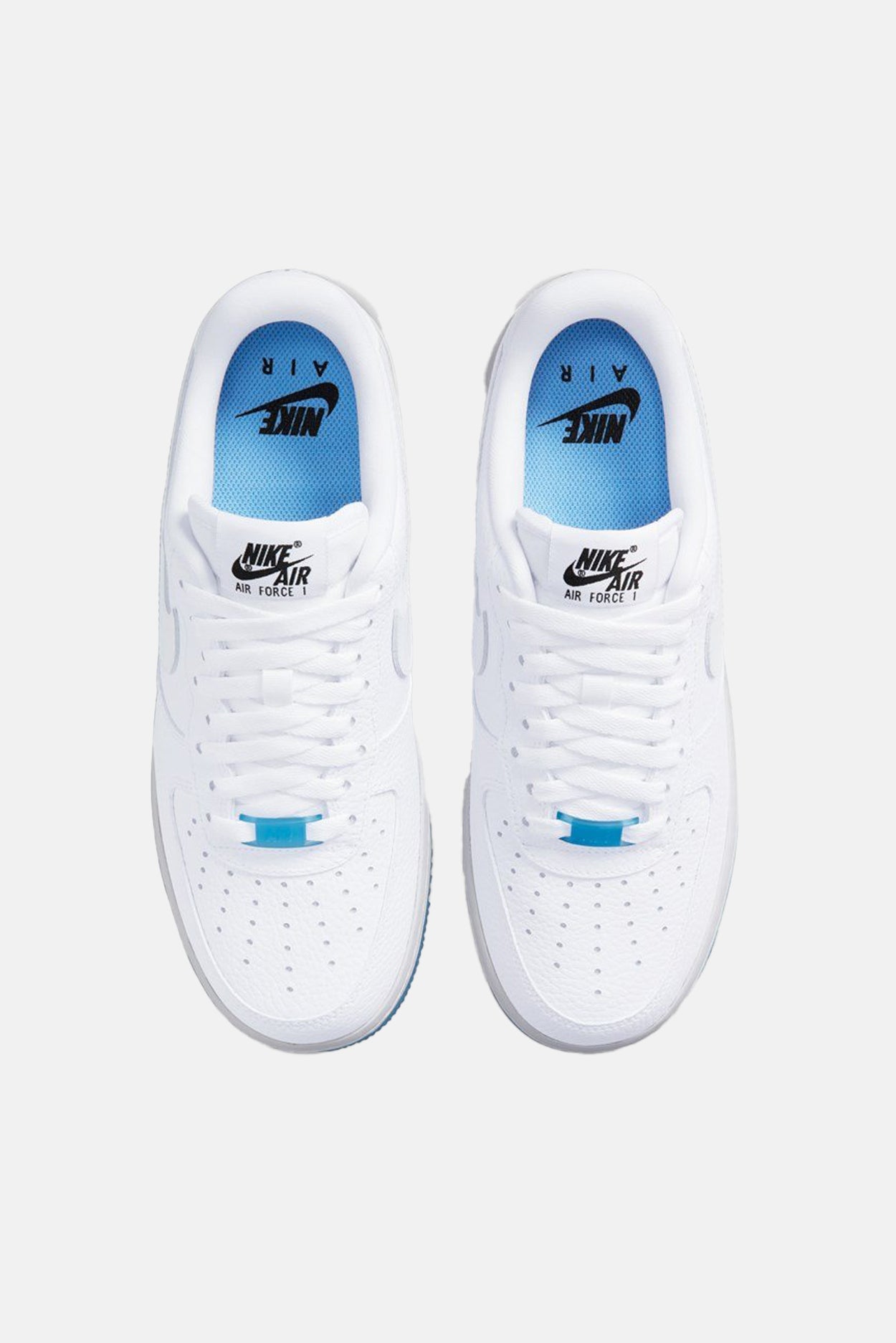 Nike White/University Blue Air Force 1 '07 LX – blueandcream