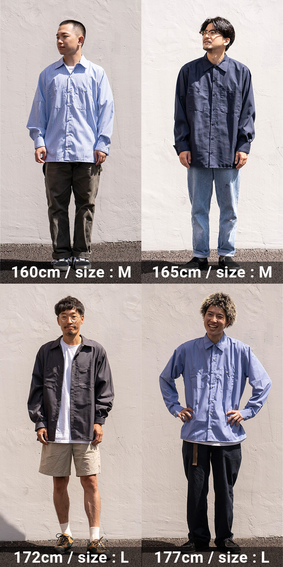 BLUE LUG* box cut mechanic shirt (blue white/stripe) - BLUE LUG