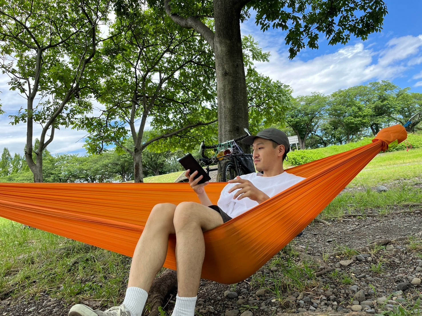 JINDAIJI MOUNTAIN WORKS* PB camp hammock & UL woopie tree strap