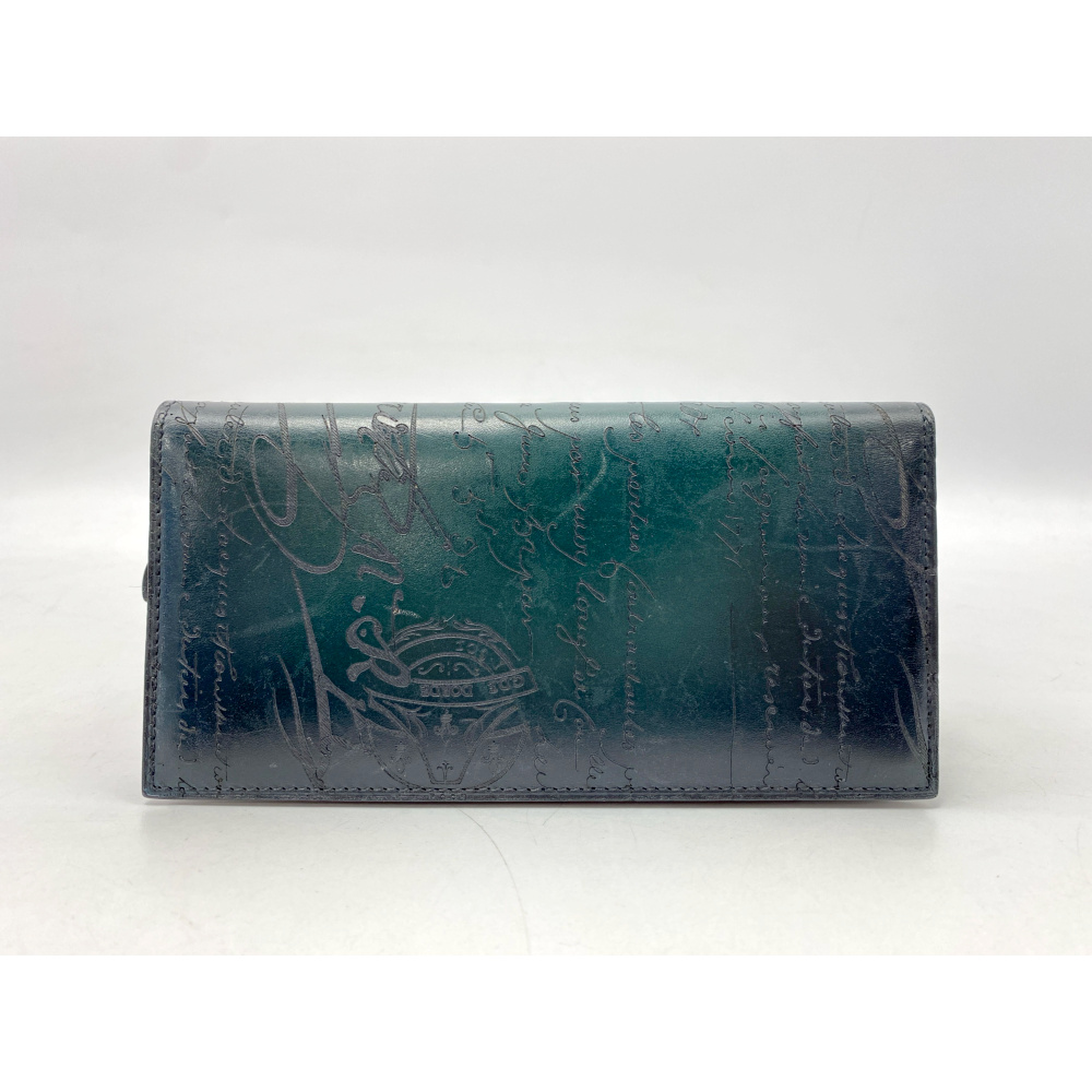 ベルルッティ カリグラフィー サンタル 二つ折り長財布 グリーン