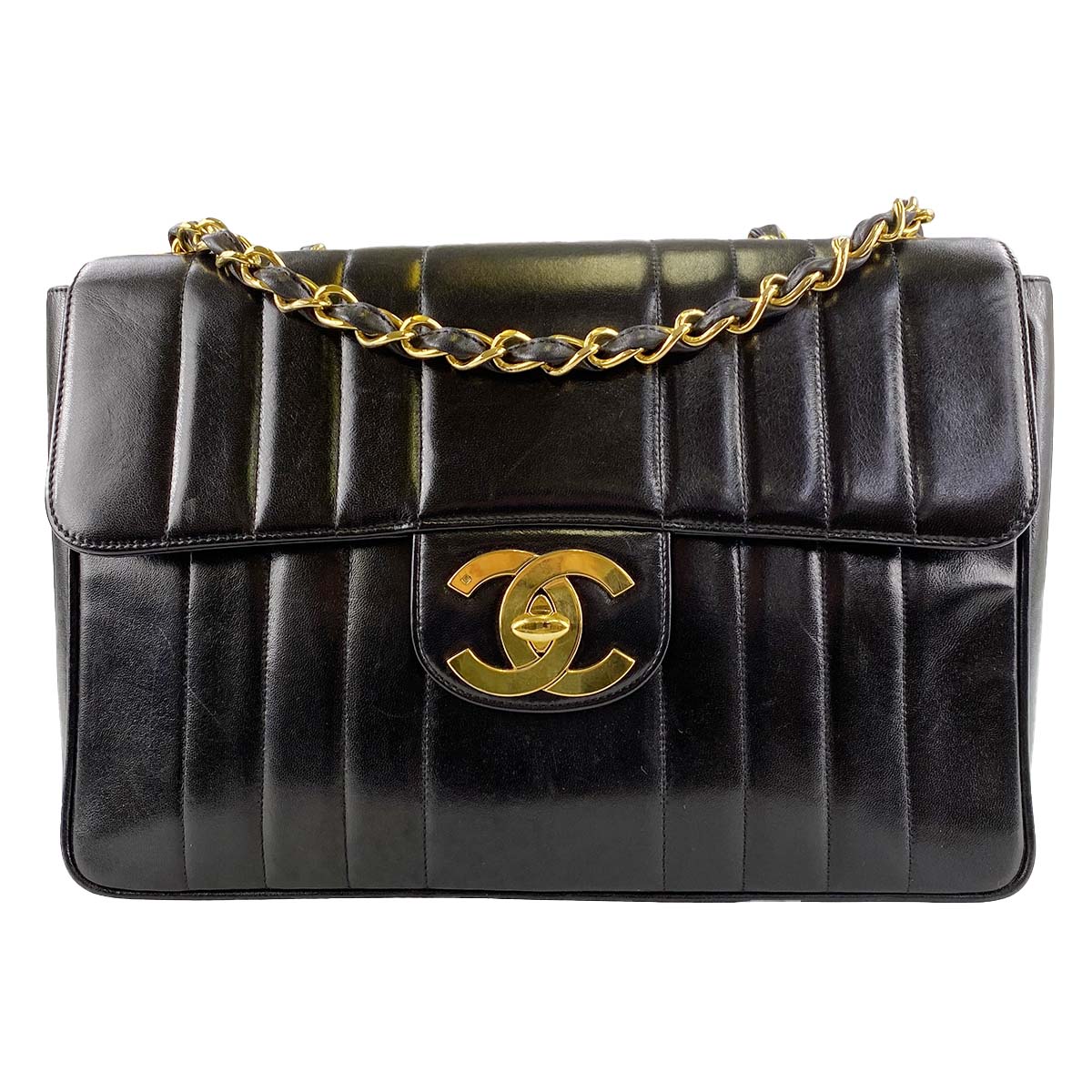 CHANEL グレー スエード ショルダーバッグ マドモアゼル S115933075