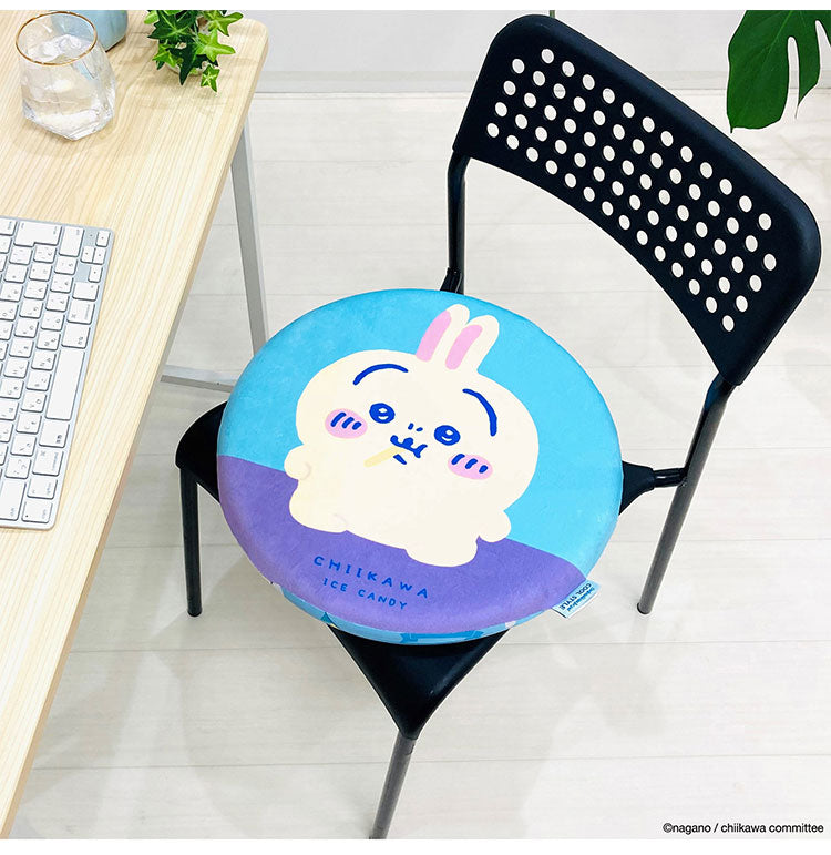 ちいかわ 冷感シートクッション 円形 40×40cm キャラクター ハチワレ