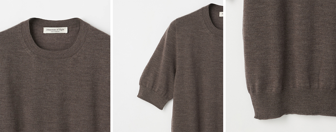 クルーネックニットTシャツ(カシミヤ)(WOMEN) 全2色 | BRITISH MADE