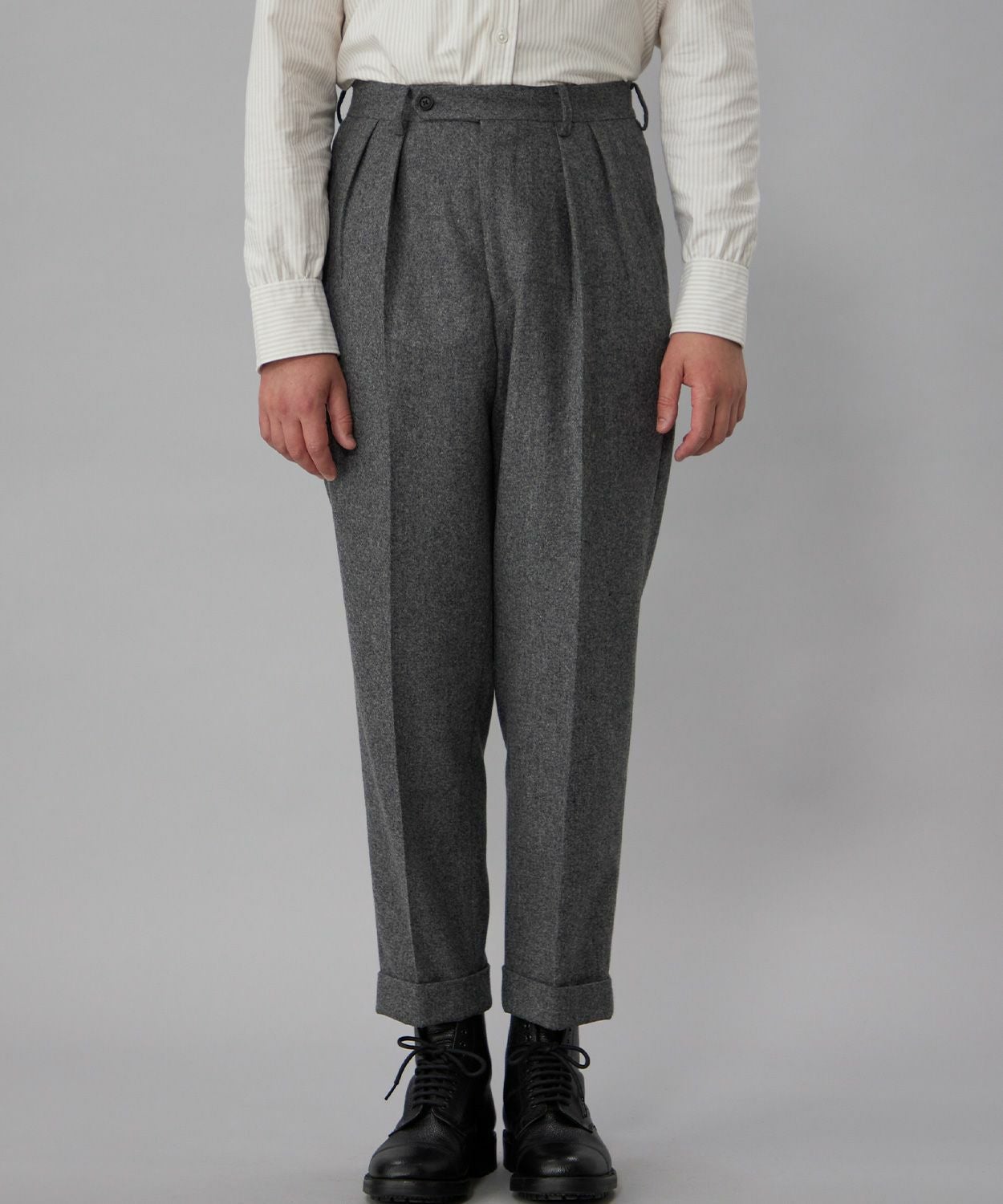 オフィサーパンツ/ポーツマス(ベルトループ付き)(フランネル)(MEN) 全2