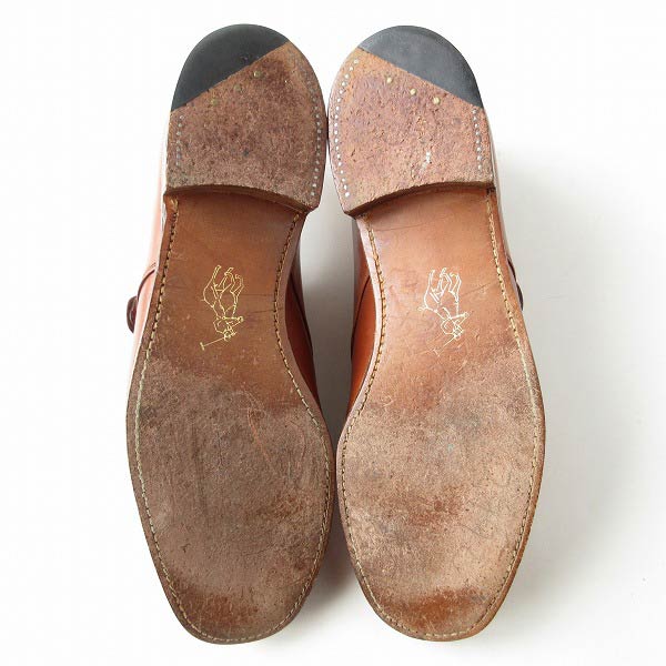 英国製 Polo ラルフローレン モンクストラップ シューズ 茶系 29.5cm