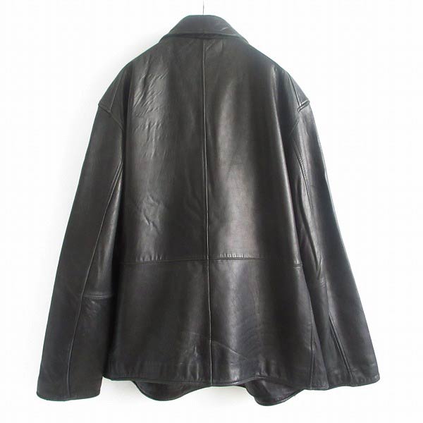 90s DOCKERS ドッカーズ 柔らかい ラム レザー ジャケット 黒 XLT