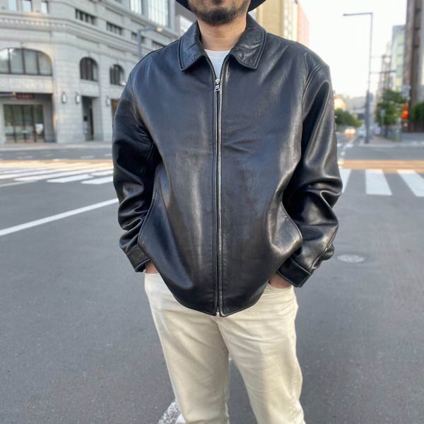 MARK NEW YORK レザー ジャケット 黒 XL 着脱ライナー付き ショート