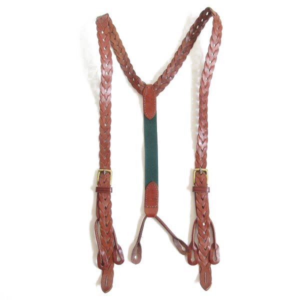 Polo ポロ ラルフローレン 編み込みレザー ボタンタブ式 Y型