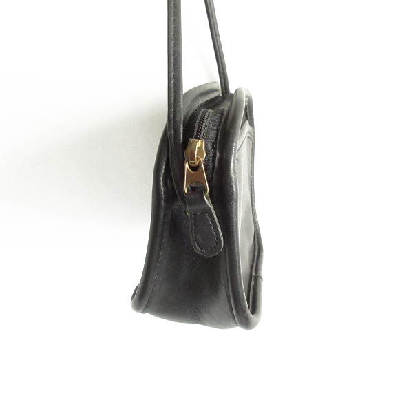 高級品 USA製 COACH オールドコーチ レザー ミニ ショルダーバッグ 黒