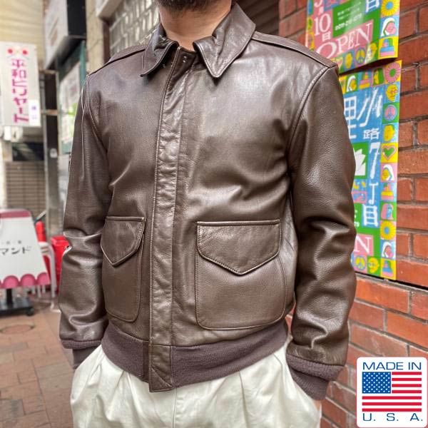 USA製 COOPER A-2 レザー フライト ジャケット 34R 小さめS程度 ダーク