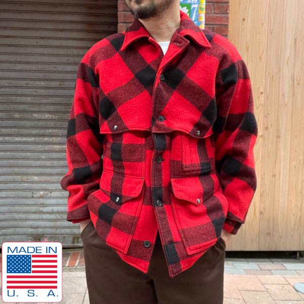 70s-00s USA製 FILSON フィルソン ダブルマッキーノ クルーザー 赤黒 L