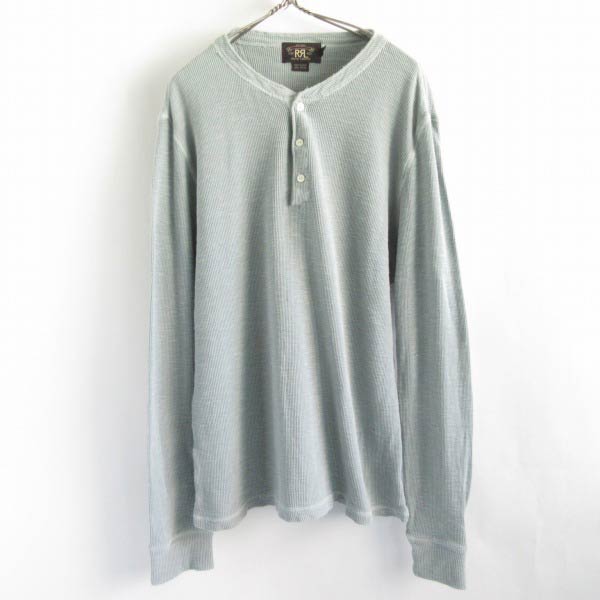 希少 RRL ワッフル サーマル ヘンリーネック シャツ Lサイズ 長袖 ロン