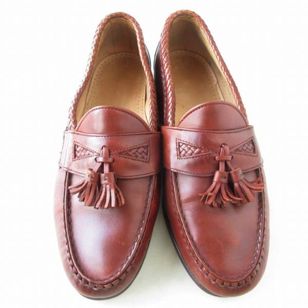 USA製アレンエドモンズMaxfieldタッセルローファー|茶系10EEE幅広28cm