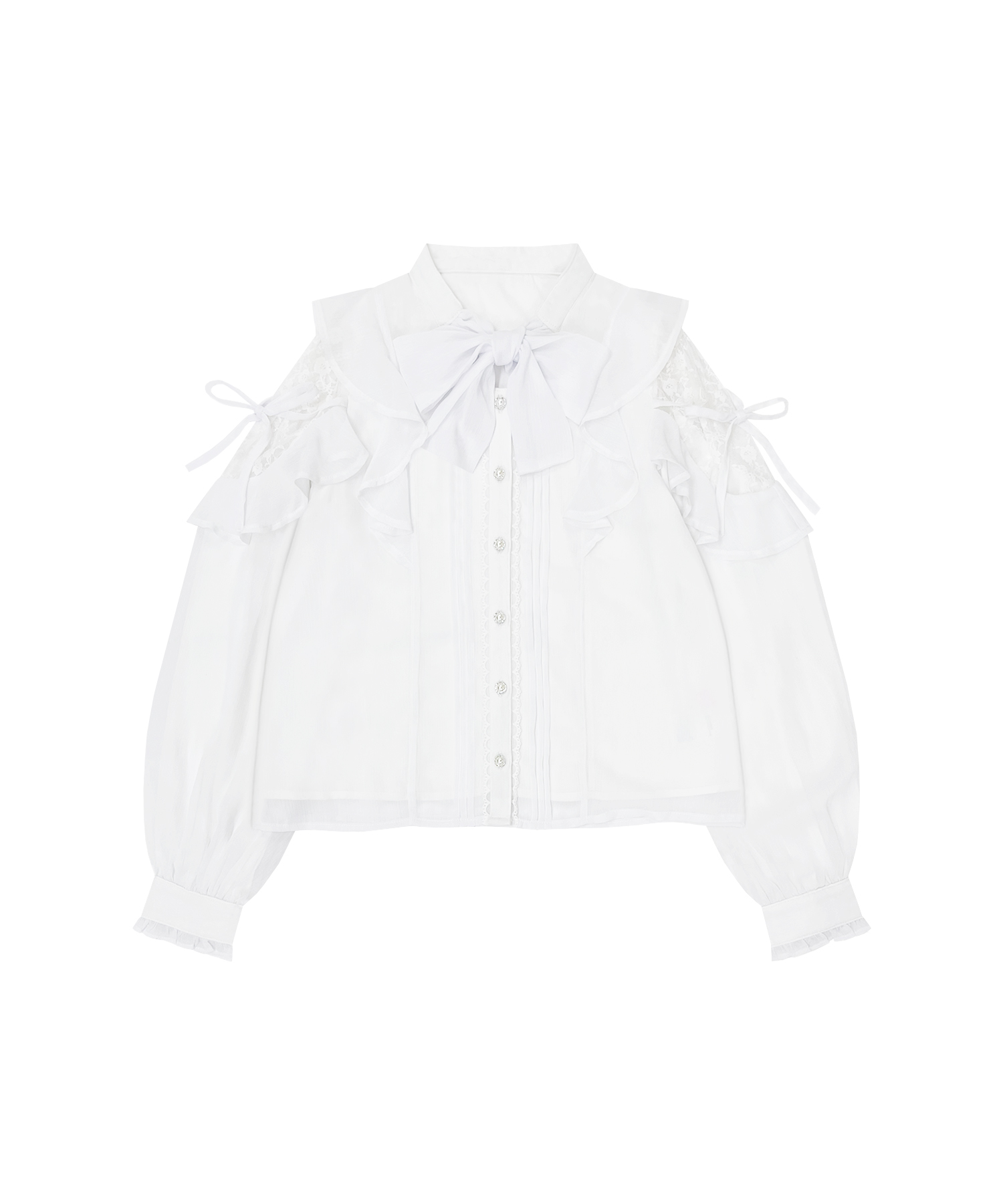 肩レースリボンボウタイブラウス – BUNNY APARTMENT