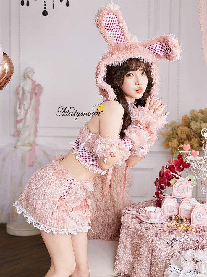 9点セット】Malymoon マリームーン テディバニーギンガムファー