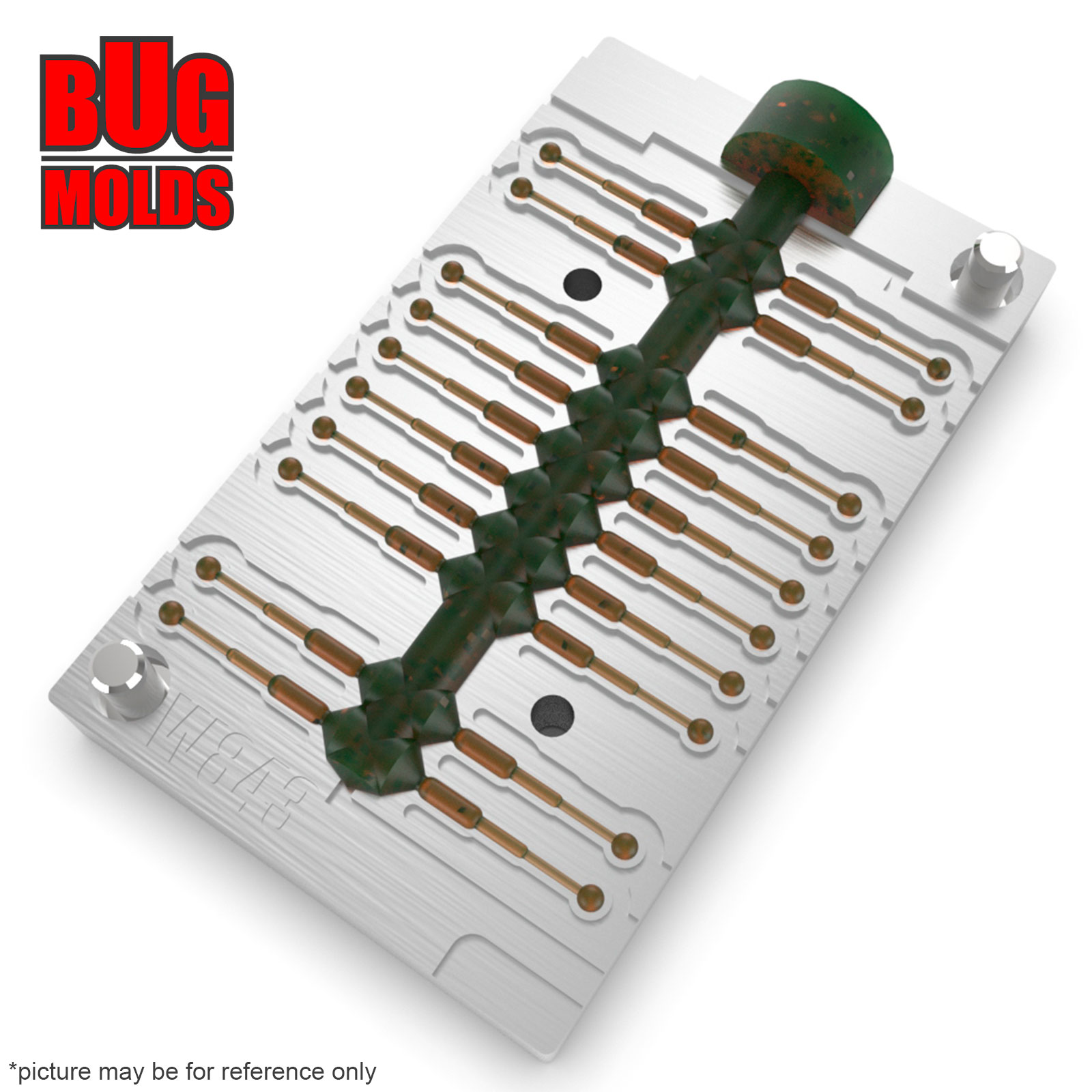 2-part do-it yourself bait mold making fishing soft plastic baits