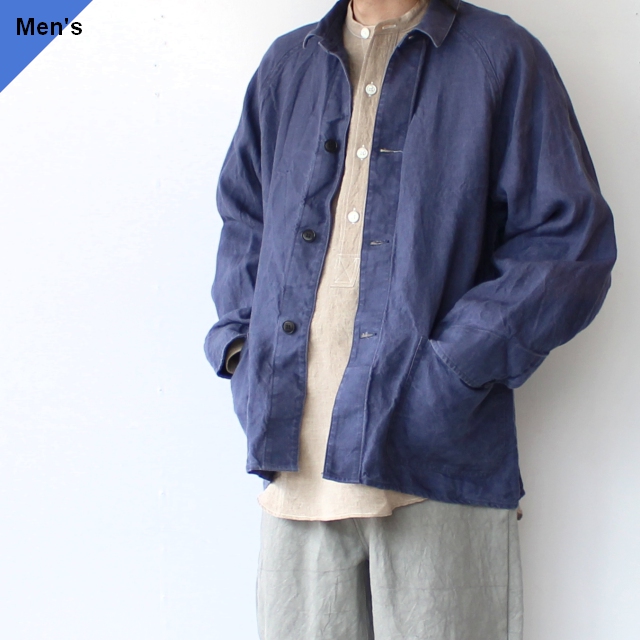 weac. WARRRK JACKET / リネンカバーオールジャケット （Navy） - C