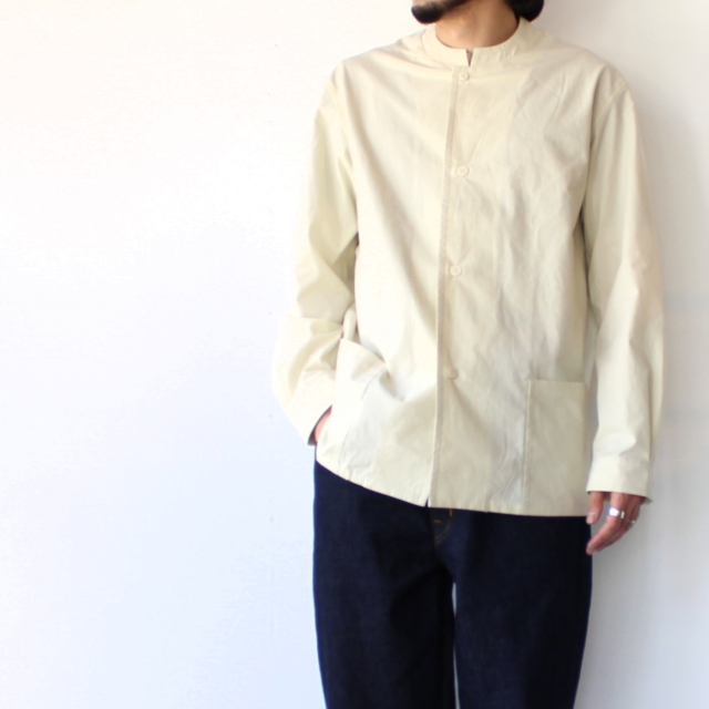 THE HINOKI オーガニックコットンンポプリンスタンドアップカラー