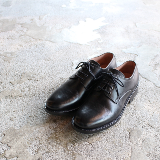 Milton Keynes レザープレーントゥシューズ Plain toe shoes （Black