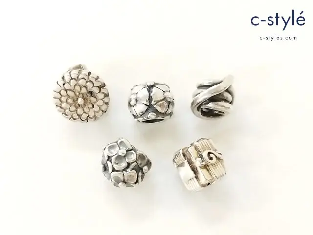 TROLLBEADS トロールビーズ ビーズ シルバー 925 LAA 花 音符 他 計5点