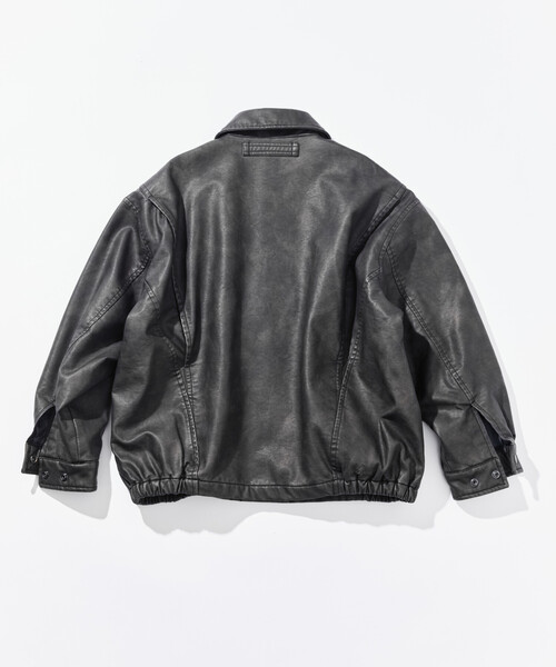 セール】NAUTICA/ノーティカ フェード レザレットジップブルゾン