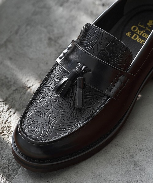 ＋4.5㎝ 牛革 タンクソール タッセルローファー / レザー / London