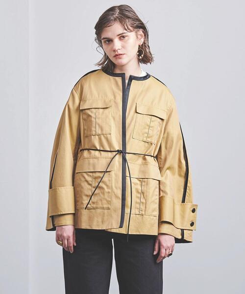 CINOH（チノ）の「＜CINOH（チノ）＞ノーカラー パイピングジャケット