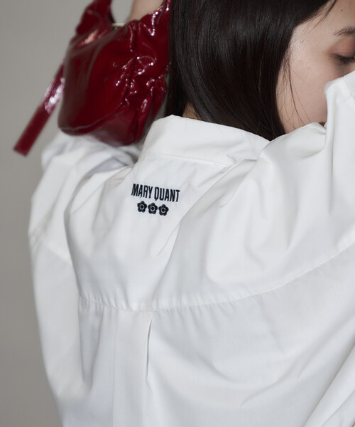 セール】MARY QUANT × PUBLUX/マリークワント ロゴ刺繍ビッグシャツ