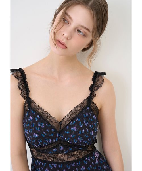 セール】【LILY BROWN Lingerie×ANNA SUI】カップ付きキャミワンピース
