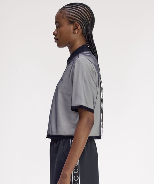 セール】Mesh Overlay Polo Shirt／メッシュオーバーレイポロシャツ