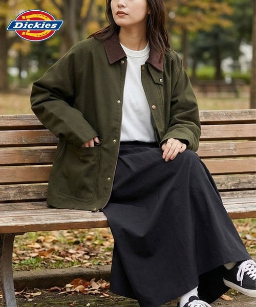 セール】Dickies/ディッキーズ 襟コーデュロイ ダックキャンバス