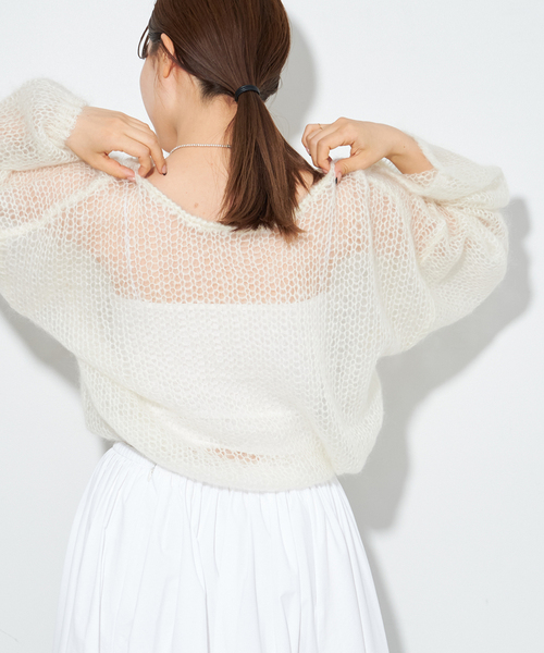 plage（プラージュ）の「【R'IAM】メッシュモヘヤプルオーバー（ニット