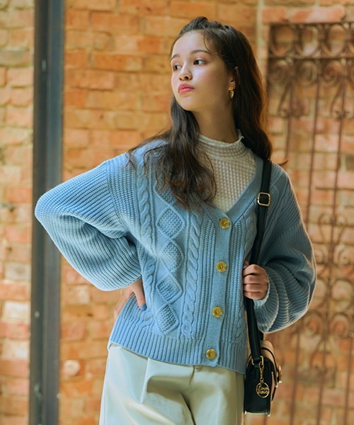 セール】ケーブルニットカーディガン（カーディガン/ボレロ