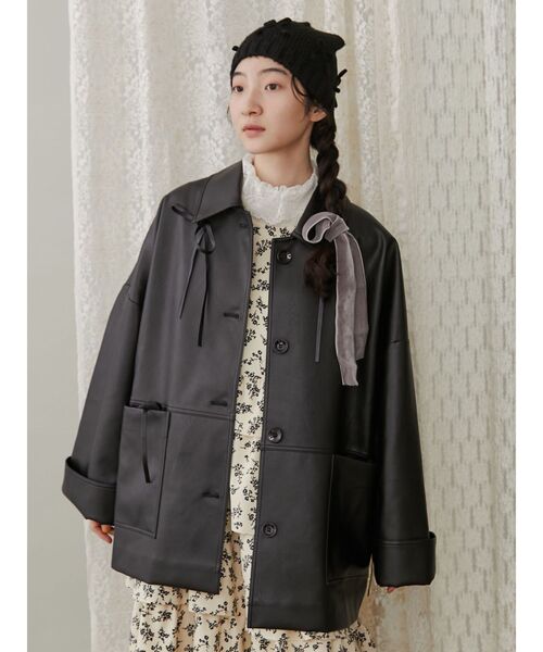 merry jenny（メリージェニー）の「ribbon Vintage like ｵｰﾊﾞｰｼﾞｬｹｯﾄ